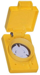 Value Collection - 277 VAC, 15 Amp, L7-15R NEMA, Ungrounded Receptacle - 2 Poles, 3 Wire, Female End, Yellow - All Tool & Supply