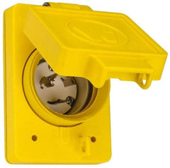 Value Collection - 250 VAC, 20 Amp, L6-20P NEMA, Ungrounded Receptacle - 2 Poles, 3 Wire, Male End, Yellow - All Tool & Supply