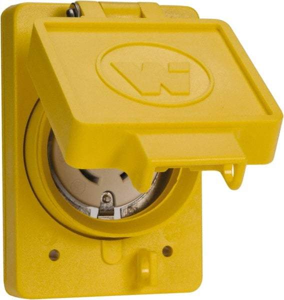 Value Collection - 125/250 VAC, 30 Amp, L14-30R NEMA, Ungrounded Receptacle - 3 Poles, 4 Wire, Female End, Yellow - All Tool & Supply