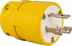 Value Collection - 277 VAC, 30 Amp, L7-30 NEMA, Straight, Ungrounded, Industrial Grade Plug - 2 Pole, 3 Wire, 1 Phase, Rubber, Yellow - All Tool & Supply