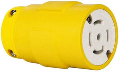 Value Collection - 347/600 VAC, 30 Amp, L23-30 NEMA, Straight, Ungrounded, Industrial Grade Connector - 4 Pole, 5 Wire, 3 Phase, Rubber, Yellow - All Tool & Supply