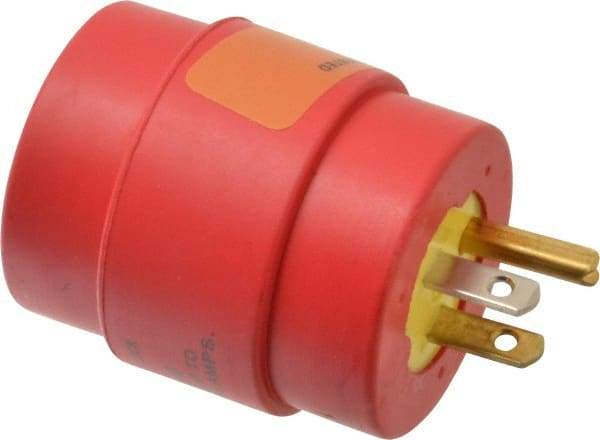 Woodhead Electrical - 1 Outlet, 125 VAC, 15 Amp, Red/Yellow, Single Outlet Adapter - 5-15, L5-20 NEMA Configuration, CSA Certified, CSA File LR6837, UL File E10176 - All Tool & Supply