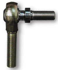 Alinabal - 7/16" ID, 1-1/8" Max OD, 3,800 Lb Max Static Cap, Spherical Rod End - 7/16-20 LH, 5/8" Shank Diam, 1-3/8" Shank Length, Steel with Molded Nyloy Raceway - All Tool & Supply