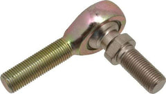 Alinabal - 1/2" ID, 1-5/16" Max OD, 6,400 Lb Max Static Cap, Spherical Rod End - 1/2-20 RH, 3/4" Shank Diam, 1-1/2" Shank Length, Steel with Molded Nyloy Raceway - All Tool & Supply