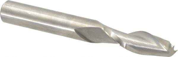 Onsrud - 3/8" Cutting Diam x 1-1/8" Length of Cut, 2 Flute, Upcut Spiral Router Bit - Uncoated, Right Hand Cut, Solid Carbide, 3" OAL x 3/8" Shank Diam, Double Edge, 30° Helix Angle - All Tool & Supply