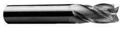 Onsrud - 3/8" Cutting Diam x 5/8" Length of Cut, 4 Flute, Downcut Spiral Router Bit - Uncoated, Right Hand Cut, Solid Carbide, 3" OAL x 3/8" Shank Diam, Four Edge, 30° Helix Angle - All Tool & Supply