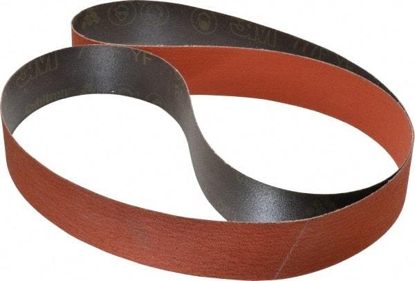 3M - 2" Wide x 72" OAL, 80 Grit, Ceramic Abrasive Belt - Ceramic, Medium, Coated, YF Weighted Cloth Backing, Wet/Dry, Series 777F - All Tool & Supply