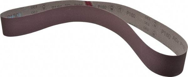 3M - 2-1/2" Wide x 60" OAL, 180 Grit, Aluminum Oxide Abrasive Belt - Aluminum Oxide, Very Fine, Coated, X Weighted Cloth Backing, Series 341D - All Tool & Supply