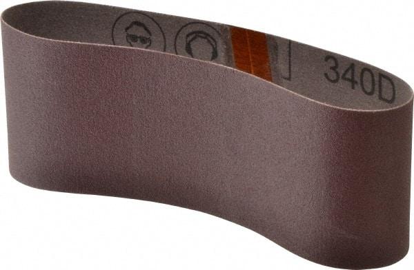 3M - 3" Wide x 18" OAL, 120 Grit, Aluminum Oxide Abrasive Belt - Aluminum Oxide, Fine, Coated, X Weighted Cloth Backing, Series 240D - All Tool & Supply