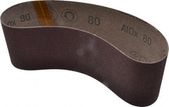 3M - 3" Wide x 21" OAL, 80 Grit, Aluminum Oxide Abrasive Belt - Aluminum Oxide, Medium, Coated, X Weighted Cloth Backing, Series 341D - All Tool & Supply