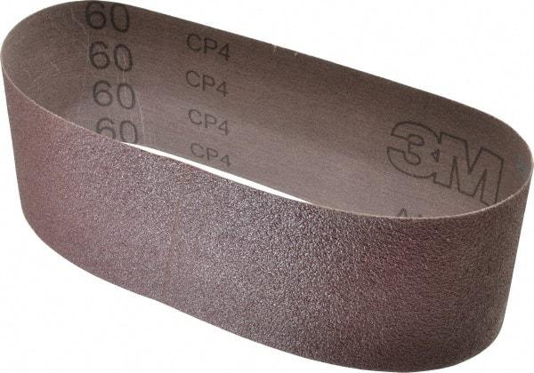 3M - 3" Wide x 21" OAL, 60 Grit, Aluminum Oxide Abrasive Belt - Aluminum Oxide, Medium, Coated, X Weighted Cloth Backing, Series 340D - All Tool & Supply