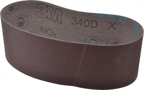 3M - 3" Wide x 21" OAL, 100 Grit, Aluminum Oxide Abrasive Belt - Aluminum Oxide, Fine, Coated, X Weighted Cloth Backing, Series 240D - All Tool & Supply