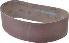 3M - 3" Wide x 24" OAL, 80 Grit, Aluminum Oxide Abrasive Belt - Aluminum Oxide, Medium, Coated, X Weighted Cloth Backing, Series 341D - All Tool & Supply