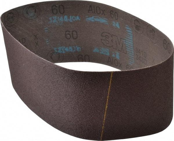 3M - 4" Wide x 24" OAL, 60 Grit, Aluminum Oxide Abrasive Belt - Aluminum Oxide, Medium, Coated, X Weighted Cloth Backing, Series 341D - All Tool & Supply