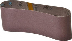 3M - 4" Wide x 24" OAL, 80 Grit, Aluminum Oxide Abrasive Belt - Aluminum Oxide, Medium, Coated, X Weighted Cloth Backing, Series 240D - All Tool & Supply