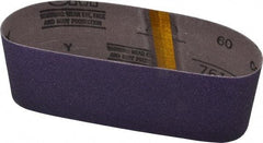 3M - 3" Wide x 21" OAL, 60 Grit, Ceramic Abrasive Belt - Ceramic, Medium, Coated, Y Weighted Cloth Backing, Series 761D - All Tool & Supply