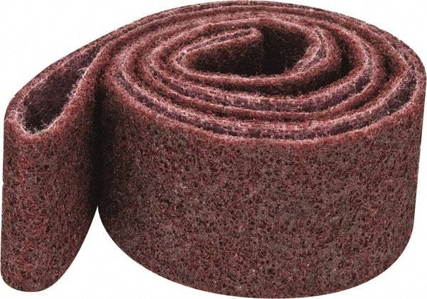 3M - 2" Wide x 60" OAL, Aluminum Oxide Abrasive Belt - Aluminum Oxide, Medium, Nonwoven, Series SC-BS - All Tool & Supply