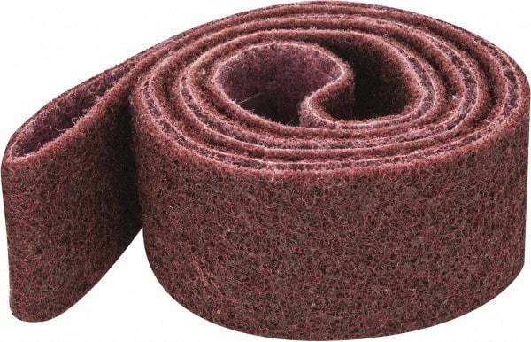 3M - 2" Wide x 72" OAL, Aluminum Oxide Abrasive Belt - Aluminum Oxide, Medium, Nonwoven, Series SC-BS - All Tool & Supply