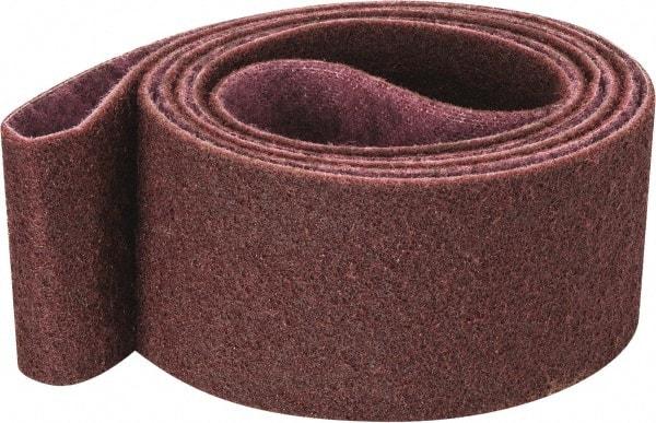 3M - 4" Wide x 132" OAL, Aluminum Oxide Abrasive Belt - Aluminum Oxide, Medium, Nonwoven, Series SC-BS - All Tool & Supply