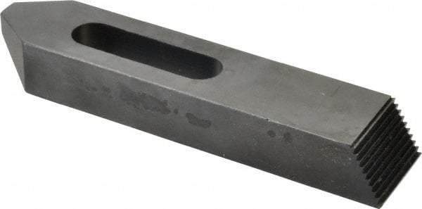 Jergens - 3/4" Stud, Low Carbon Steel, Plain Strap Clamp - 2-1/4" Travel, 8" OAL x 1-3/4" Wide x 1-1/8" High, Black Oxide Finish, Tapered Nose - All Tool & Supply