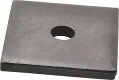 Gibraltar - 3/8" Bolt, 2" Square, Black Oxide Finish, Case Hardened Steel Square Flat Washer - 7/16" ID, 1/4" Thick - All Tool & Supply