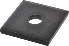 Gibraltar - 1/2" Bolt, 2" Square, Black Oxide Finish, Case Hardened Steel Square Flat Washer - 9/16" ID, 1/4" Thick - All Tool & Supply