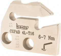 Iscar - Left Hand Cut, 5mm Insert Width, Cutoff & Grooving Support Blade for Indexables - 16mm Max Depth of Cut, 5.2mm Head Projection - All Tool & Supply