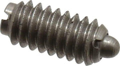 Gibraltar - 1/4-20, 17/32" Thread Length, 0.078" Plunger Projection, Stainless Steel Threaded Spring Plunger - 0.119" Max Plunger Diam, 0.531" Plunger Length, 1 Lb Init End Force, 3.5 Lb Final End Force - All Tool & Supply