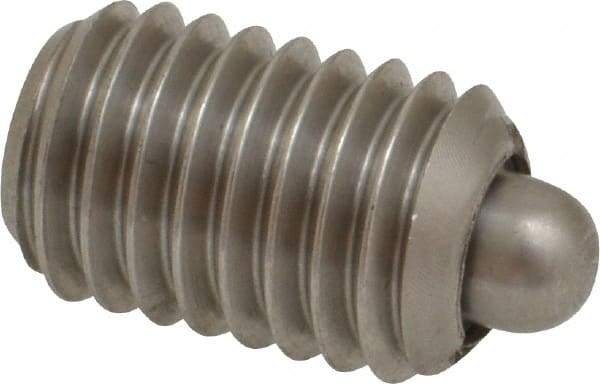 Gibraltar - 1/2-13, 3/4" Thread Length, 0.151" Plunger Projection, Stainless Steel Threaded Spring Plunger - 1/4" Max Plunger Diam, 0.75" Plunger Length, 5 Lb Init End Force, 28.5 Lb Final End Force - All Tool & Supply