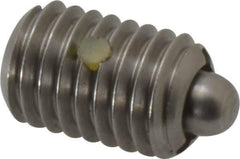 Gibraltar - 1/2-13, 3/4" Thread Length, 0.151" Plunger Projection, Stainless Steel Threaded Spring Plunger - 1/4" Max Plunger Diam, 0.75" Plunger Length, 1.75 Lb Init End Force, 5.5 Lb Final End Force - All Tool & Supply