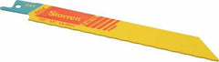 Starrett - 6" Long x 3/4" Thick, Bi-Metal Reciprocating Saw Blade - Straight Profile, 24 TPI, Toothed Edge, Universal Shank - All Tool & Supply