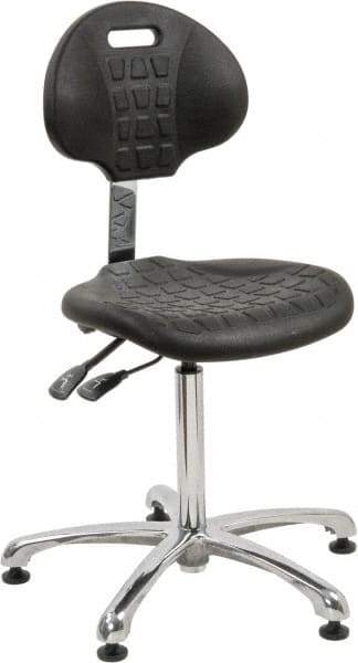 Bevco - Adjustable Chair - 18" Wide x 17-1/4" Deep, Polyurethane Seat, Black - All Tool & Supply