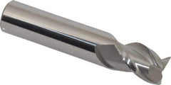 Accupro - 1/2", 3 Flute, Single End, Solid Carbide, 0.02" Corner Radius End Mill - 2-1/2" OAL, 40° Helix, Right Hand Flute, 5/8" LOC, Right Hand Cut - All Tool & Supply