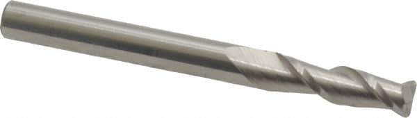 Accupro - 3/16", 2 Flute, Single End, Solid Carbide, 0.03" Corner Radius End Mill - 2" OAL, 40° Helix, Right Hand Flute, 5/8" LOC, Right Hand Cut - All Tool & Supply