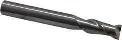 Accupro - 5/16", 2 Flute, Single End, Solid Carbide, 0.015" Corner Radius End Mill - 2-1/2" OAL, 40° Helix, Right Hand Flute, 3/4" LOC, Right Hand Cut - All Tool & Supply