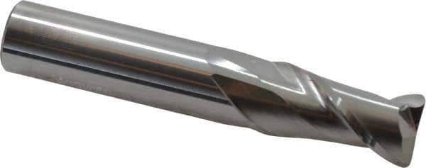 Accupro - 5/8", 2 Flute, Single End, Solid Carbide, 0.06" Corner Radius End Mill - 3-1/2" OAL, 40° Helix, Right Hand Flute, 1-1/4" LOC, Right Hand Cut - All Tool & Supply