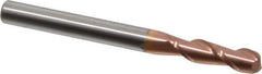 Accupro - 3/16", 2 Flute, Single End, Solid Carbide, 0.02" Corner Radius End Mill - 2" OAL, 40° Helix, Right Hand Flute, 5/8" LOC, Right Hand Cut - All Tool & Supply