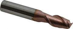 Accupro - 1/2", 2 Flute, Single End, Solid Carbide, 0.015" Corner Radius End Mill - 3" OAL, 40° Helix, Right Hand Flute, 1" LOC, Right Hand Cut - All Tool & Supply