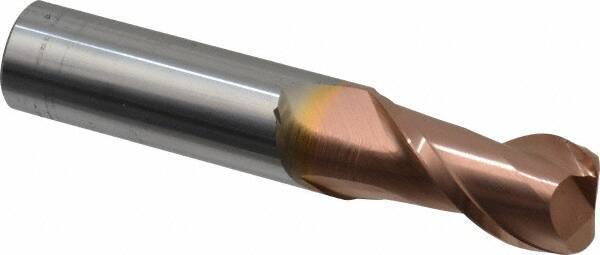 Accupro - 3/4", 2 Flute, Single End, Solid Carbide, 1/8" Corner Radius End Mill - 4" OAL, 40° Helix, Right Hand Flute, 1-1/2" LOC, Right Hand Cut - All Tool & Supply