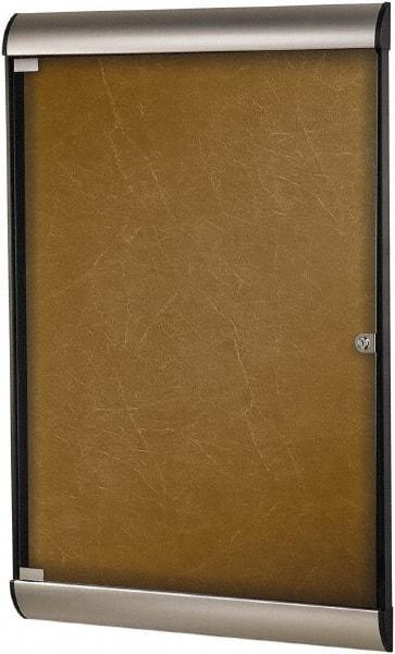 Ghent - 70-1/4" Wide x 36" High Enclosed Cork Bulletin Board - Natural Cork, Aluminum Frame - All Tool & Supply