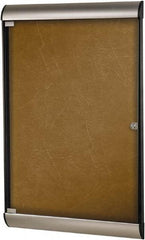 Ghent - 70-1/4" Wide x 36" High Enclosed Cork Bulletin Board - Natural Cork, Aluminum Frame - All Tool & Supply