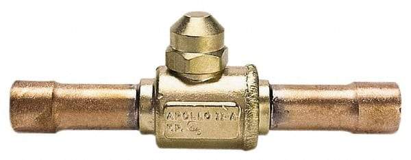 Apollo - 1-1/8" Pipe, Full Port, Brass UL Listed Ball Valve - Inline - Two Way Flow, MNPT x FNPT Ends, Cap Handle, 500 WOG - All Tool & Supply