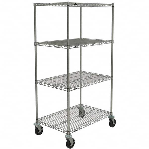 Metro - 600 Lb Capacity 4 Shelf Mobile Wire Shelving Unit - Add-On Unit - All Tool & Supply