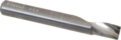 Onsrud - 1/4" Cutting Diam x 3/8" Length of Cut, 1 Flute, Upcut Spiral Router Bit - Uncoated, Right Hand Cut, Solid Carbide, 2" OAL x 1/4" Shank Diam, Single Edge, 21° Helix Angle - All Tool & Supply