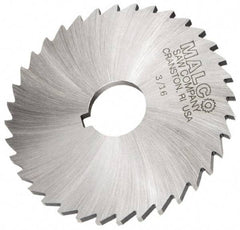 Made in USA - 4" Diam x 5/32" Blade Thickness x 1" Arbor Hole Diam, 36 Tooth Slitting and Slotting Saw - Arbor Connection, Right Hand, Uncoated, High Speed Steel, Concave Ground, Contains Keyway - All Tool & Supply