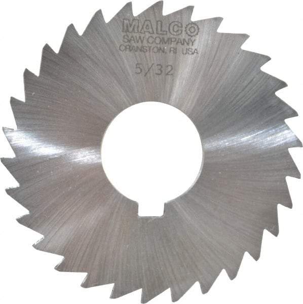 Made in USA - 3" Diam x 5/32" Blade Thickness x 1" Arbor Hole Diam, 30 Tooth Slitting and Slotting Saw - Arbor Connection, Right Hand, Uncoated, High Speed Steel, Concave Ground, Contains Keyway - All Tool & Supply