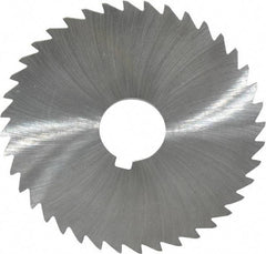 Made in USA - 4" Diam x 1/32" Blade Thickness x 1" Arbor Hole Diam, 40 Tooth Slitting and Slotting Saw - Arbor Connection, Right Hand, Uncoated, High Speed Steel, Concave Ground, Contains Keyway - All Tool & Supply