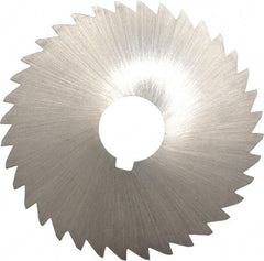 Made in USA - 4" Diam x 1/16" Blade Thickness x 1" Arbor Hole Diam, 36 Tooth Slitting and Slotting Saw - Arbor Connection, Right Hand, Uncoated, High Speed Steel, Concave Ground, Contains Keyway - All Tool & Supply