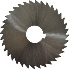 Made in USA - 4" Diam x 3/32" Blade Thickness x 1" Arbor Hole Diam, 36 Tooth Slitting and Slotting Saw - Arbor Connection, Right Hand, Uncoated, High Speed Steel, Concave Ground, Contains Keyway - All Tool & Supply