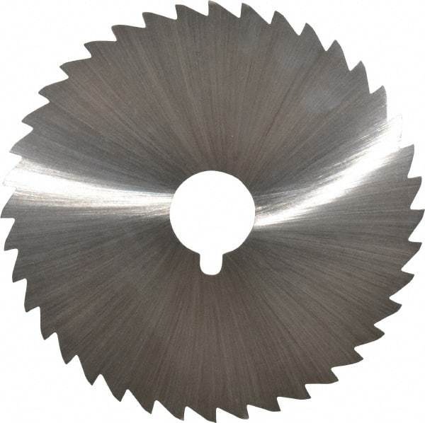 Made in USA - 5" Diam x 1/16" Blade Thickness x 1" Arbor Hole Diam, 40 Tooth Slitting and Slotting Saw - Arbor Connection, Right Hand, Uncoated, High Speed Steel, Concave Ground, Contains Keyway - All Tool & Supply